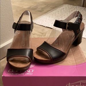 Dansko Debby black heels
